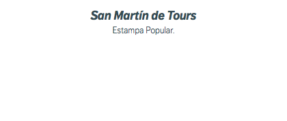 San Martín de Tours Estampa Popular.