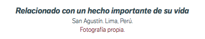 Relacionado con un hecho importante de su vida San Agustín. Lima, Perú. Fotografía propia.