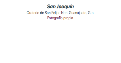 San Joaquín Oratorio de San Felipe Neri. Guanajuato, Gto. Fotografía propia.