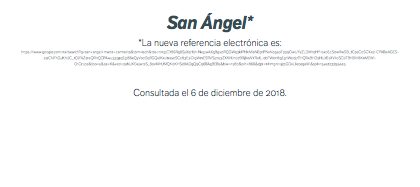 San Ángel* *La nueva referencia electrónica es: https://www.google.com.mx/search?q=san+angel+martir+carmelita&tbm=isch&tbs=rimg:CY86Rg8SyXqHIjh-NvgjwAXgBgvziRQGWq3kfPHkMlaNEqnPNxNog4oFpp9OwUYyZLDW1qHY-0x0EcS0wRwSB_1CpzCoSCX42-CPABeAGES-z9iCNFhGuKhIJC_1OJFAZareQRnQCPAwu33q4qEgl88eQyVo0SqRGQvJKxiJ1rayoSCc83E2iDigWmESRVSjz1a3ZXKhIJn07BRjJksNYRxfL-dbFW0n8qEgnWodj7THQRxBHD2HU7EsXVlioSCbTBHBIH8KnMEWi-O1Cr1jce&tbo=u&sa=X&ved=2ahUKEwjwtsS_8ovfAhUMQK0KHSd8AOgQ9C96BAgBEBs&biw=1280&bih=868&dpr=1#imgrc=jzpGDxLJeoegeM:&spf=1544123295445 Consultada el 6 de diciembre de 2018.