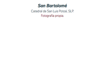 San Bartolomé Catedral de San Luis Potosí, SLP. Fotografía propia.